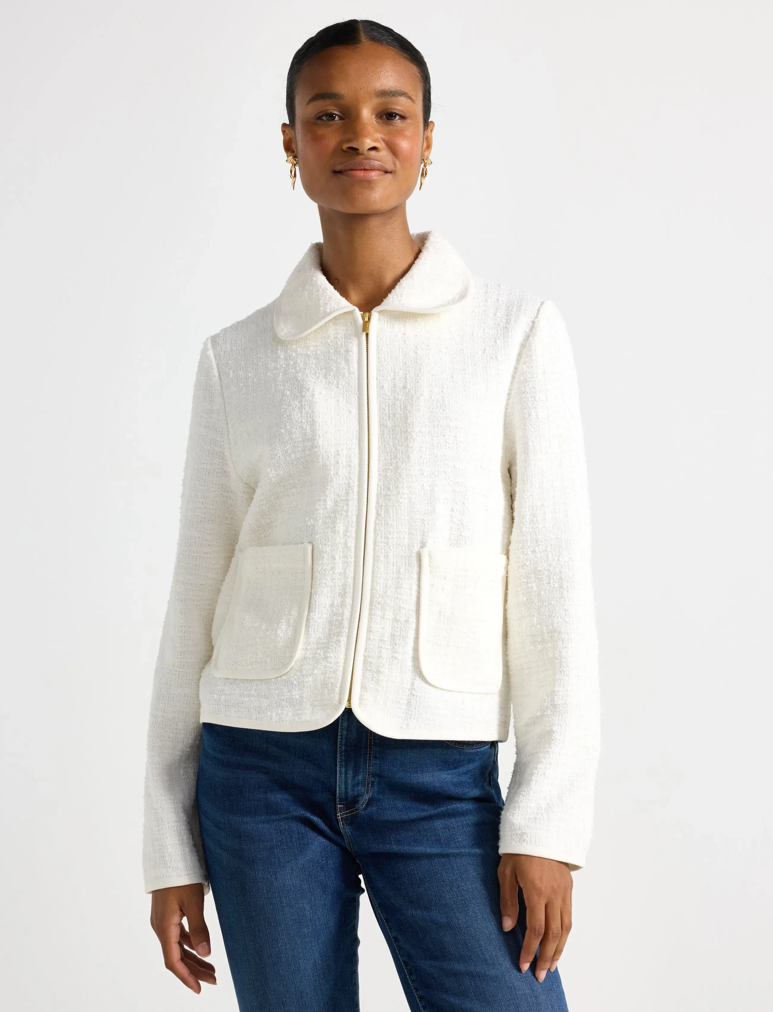 Lindex Jacket - Blazer - LIGHT DUSTY WHITE / white