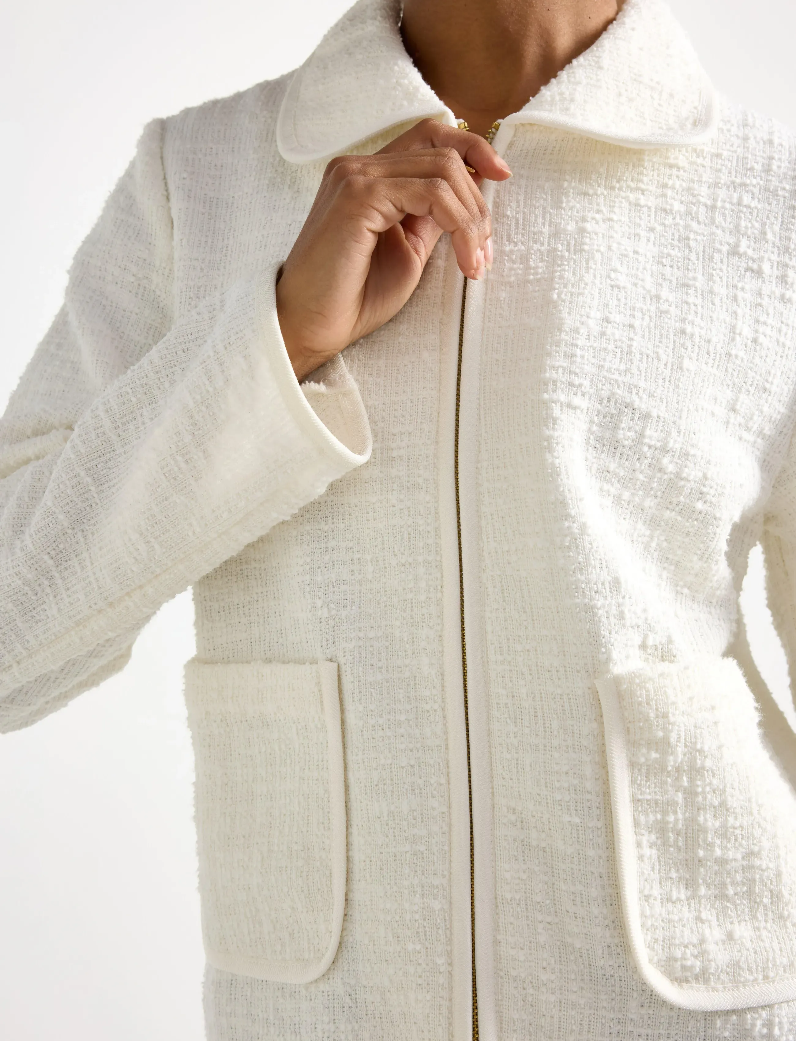 Lindex - Jacket - boucles - light dusty white - 4