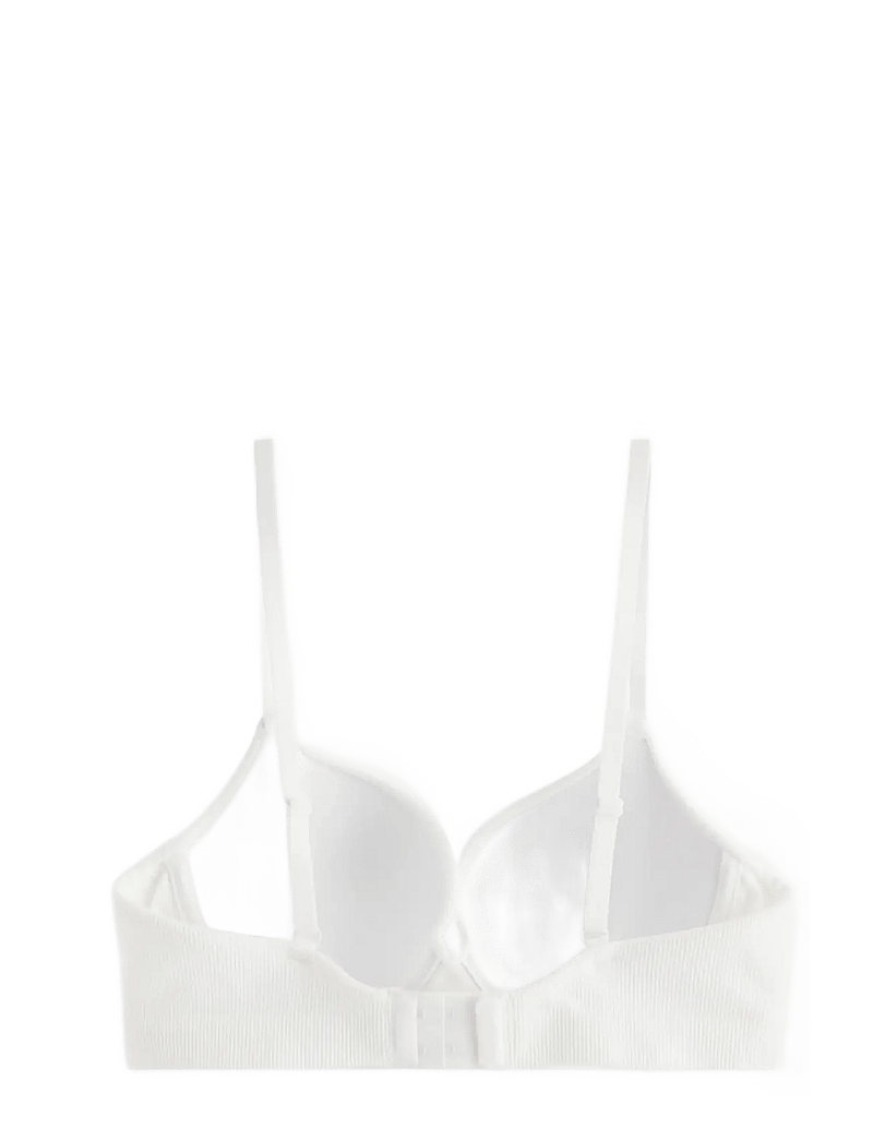 Lindex - Bra Malva seamless rib - push up bhs - white - 2