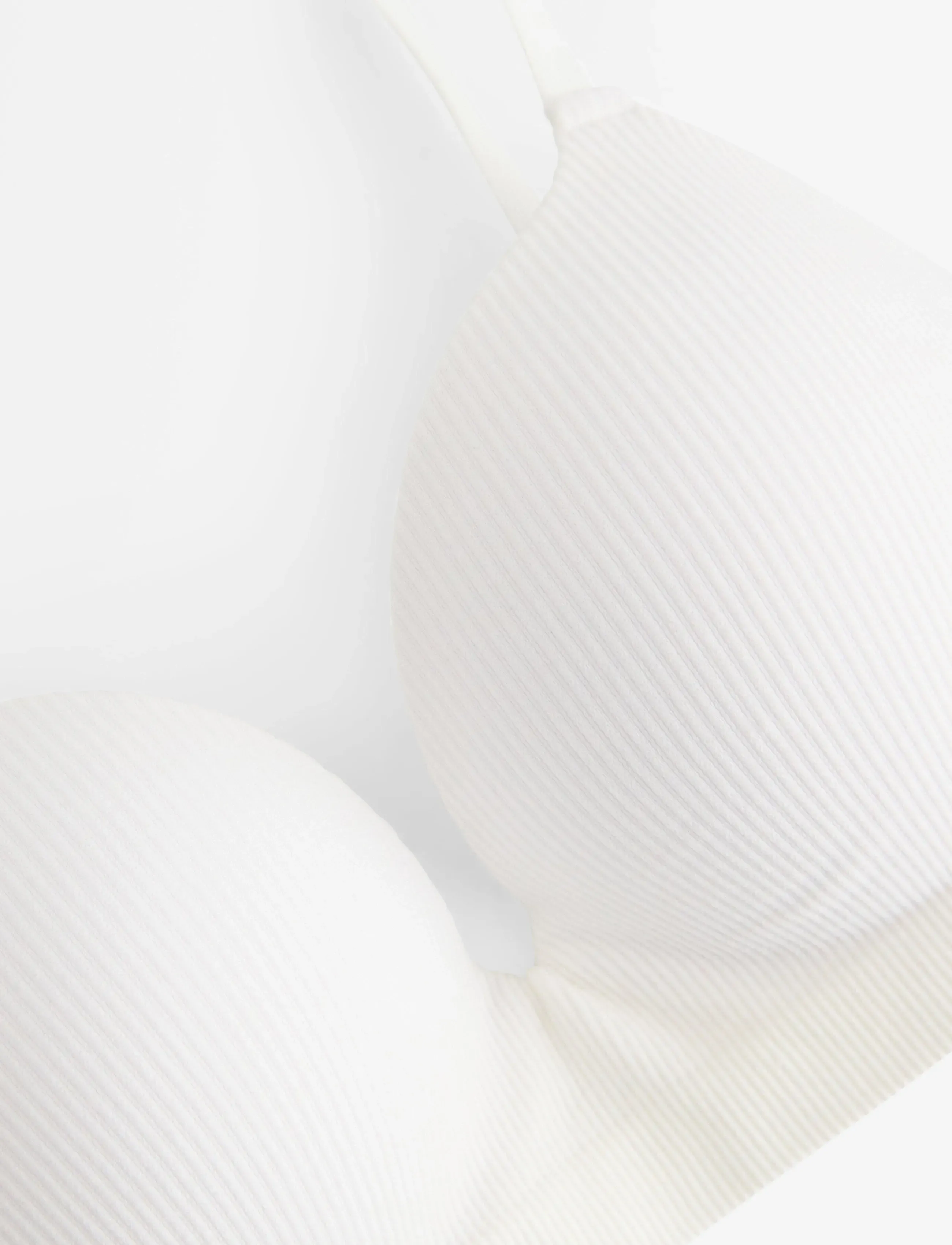 Lindex - Bra Malva seamless rib - push-up bh:ar - white - 5