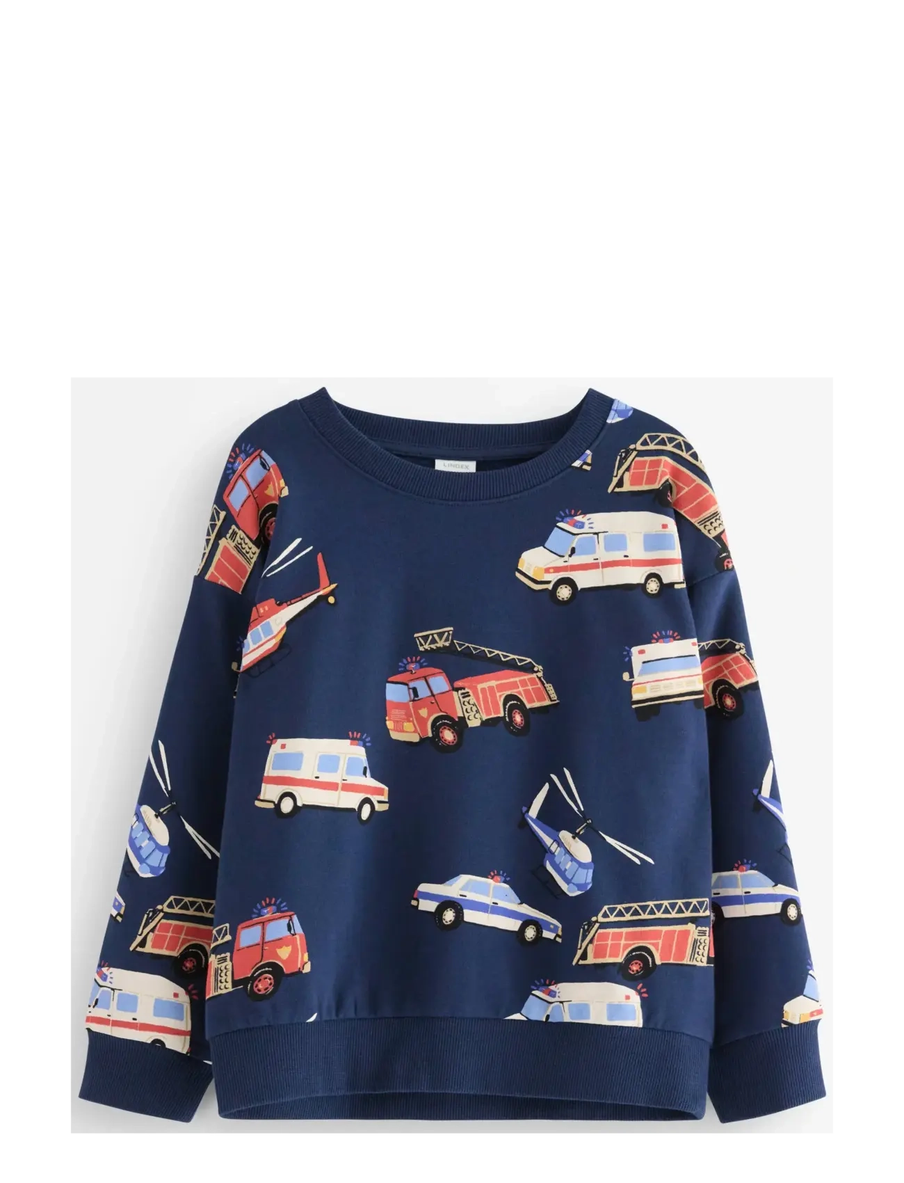 LINDEX Sweatshirt With Brushed Inside Navy - 116 - Kinder