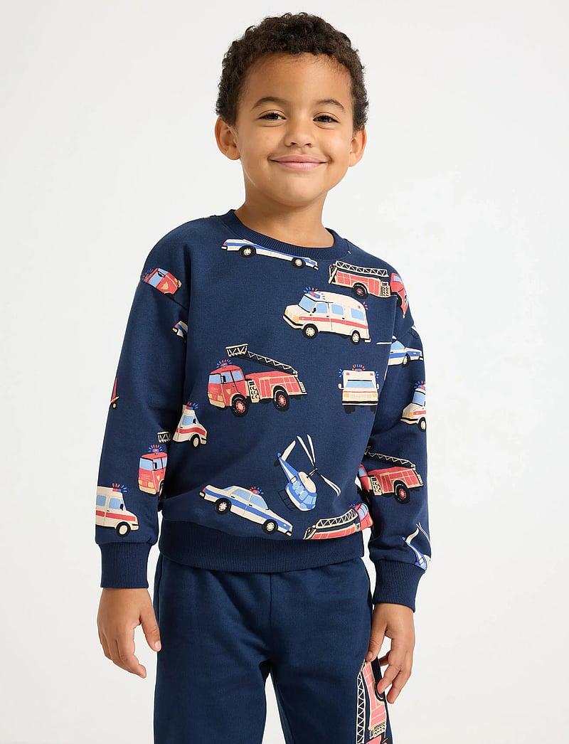 Lindex - Sweatshirt with brushed inside - sweatshirts - dark blue - 0