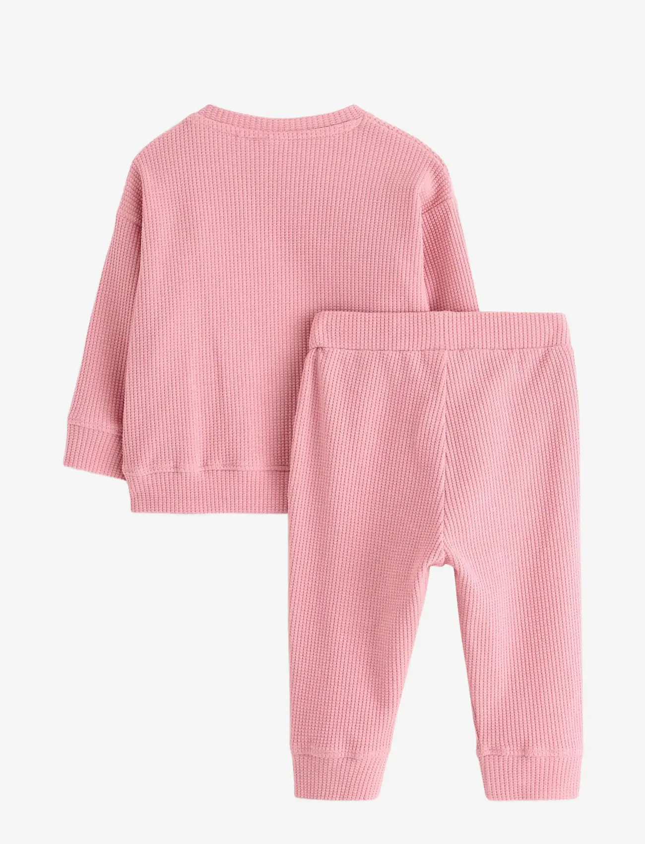 Lindex - Set top trousers waffle - joggingsæt - dusty pink - 1