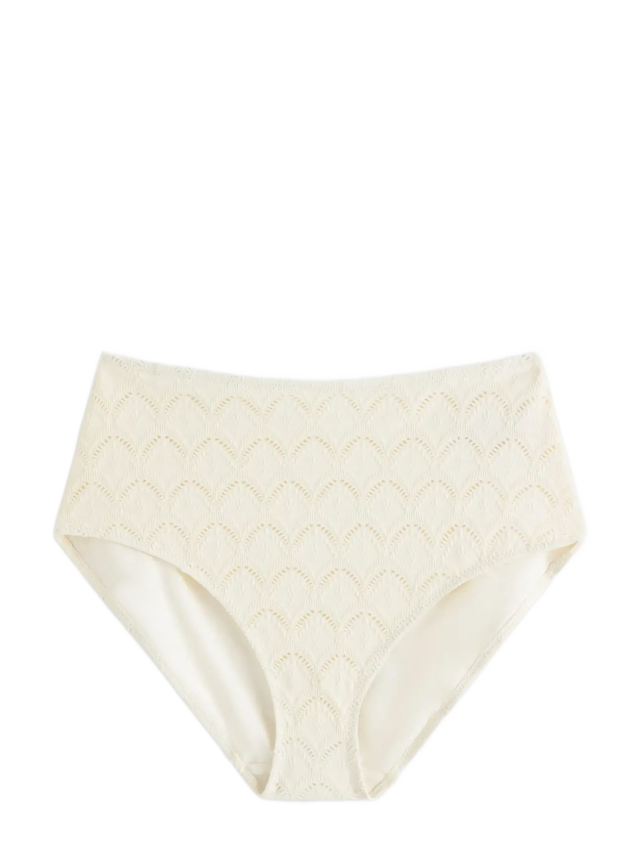 Lindex Bikini bottom with high waist - Bikinis - LIGHT WHITE / cream
