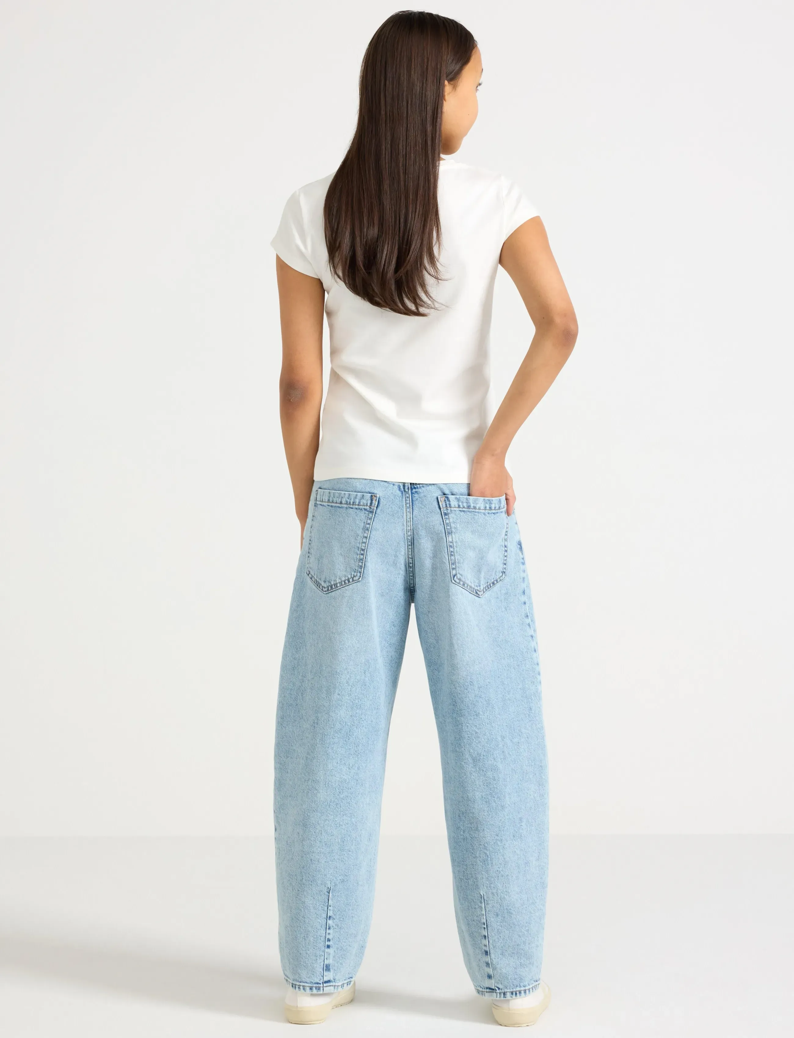 Lindex - Trousers denim barrel leg - loose jeans - light denim - 3