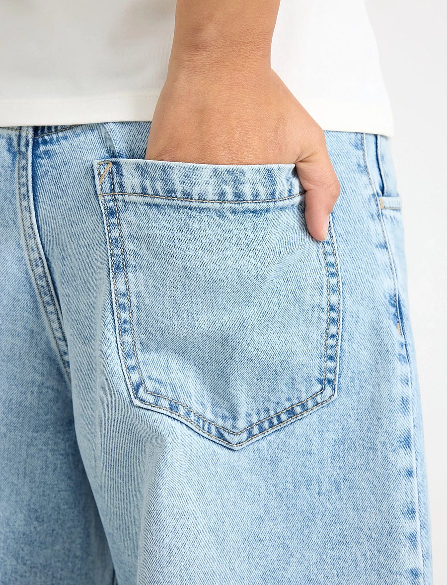Lindex - Trousers denim barrel leg - loose jeans - light denim - 4