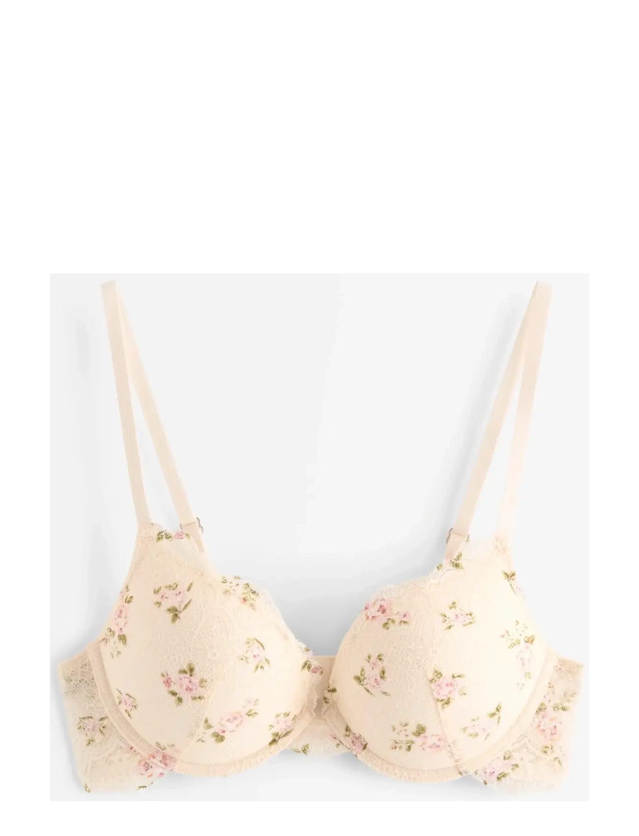 Lindex Bra Malva push up Valerie lace - Unterwäsche - LIGHT PINK / cream