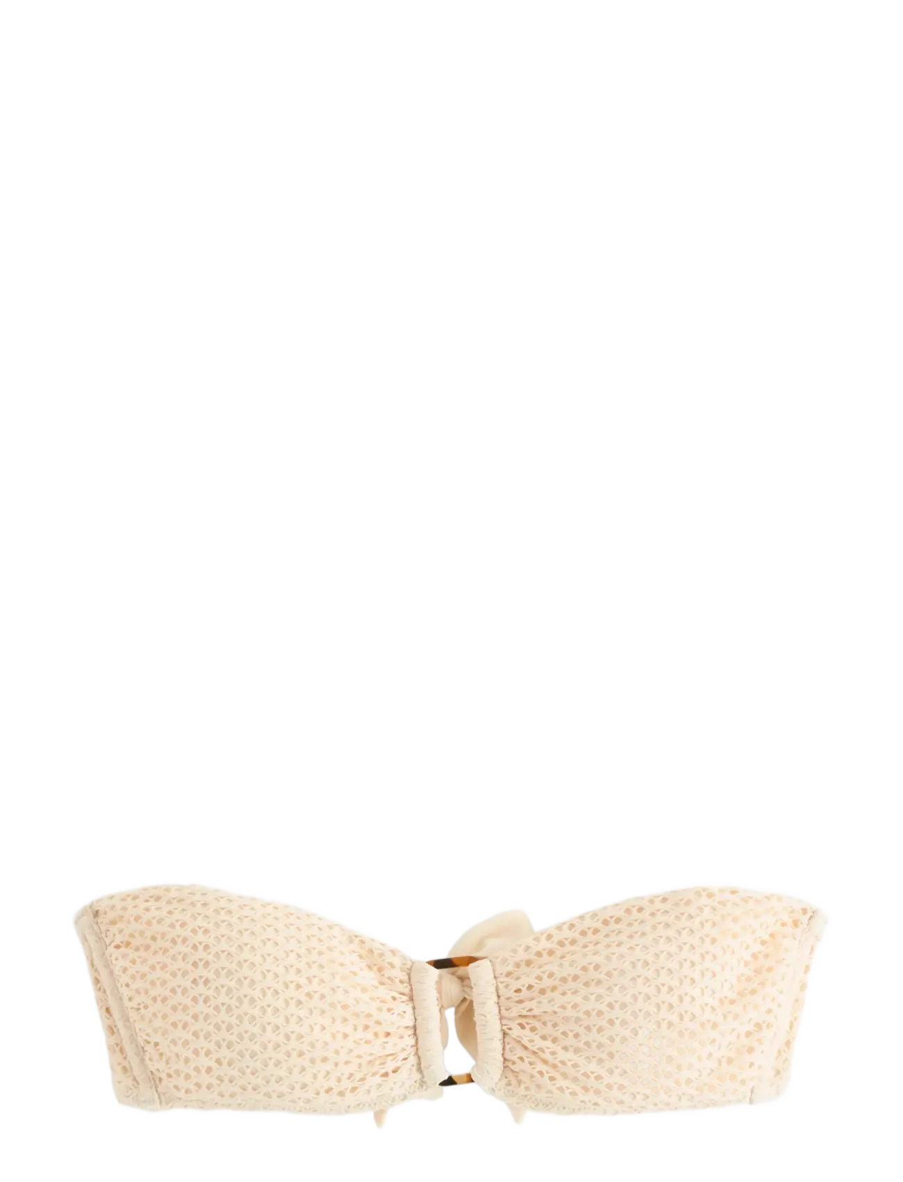 LINDEX Bandeau Bikini Oberteil Cream - L - Damen