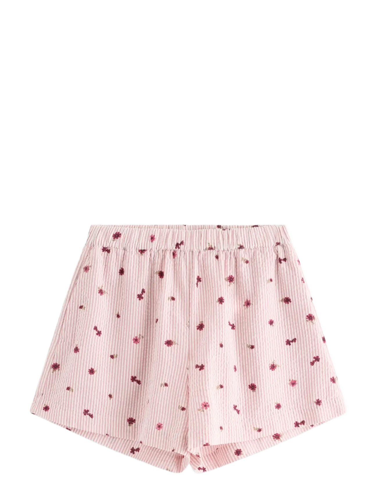 Lindex - Pyjama shorts in seersucker - light dusty pink - 1
