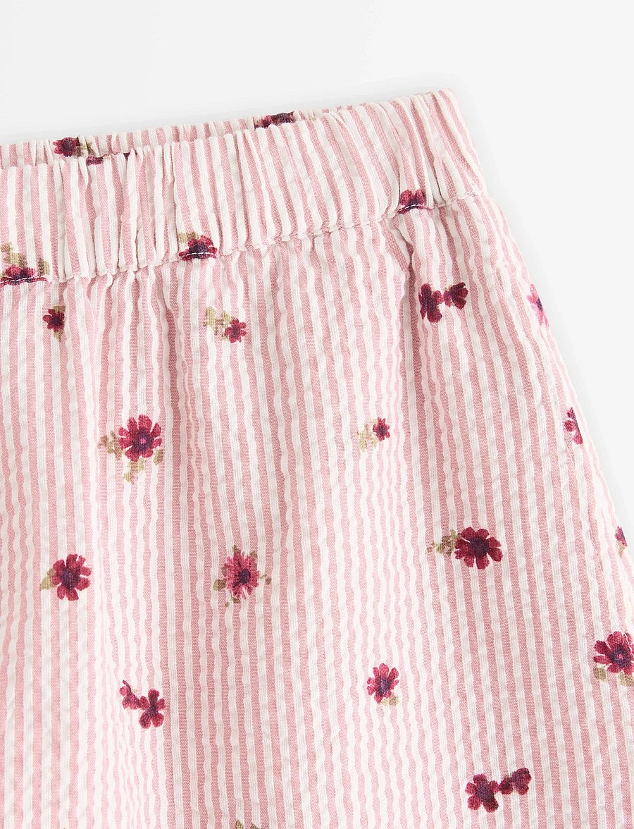 Lindex - Pyjama shorts in seersucker - pyjamasshorts - light dusty pink - 5