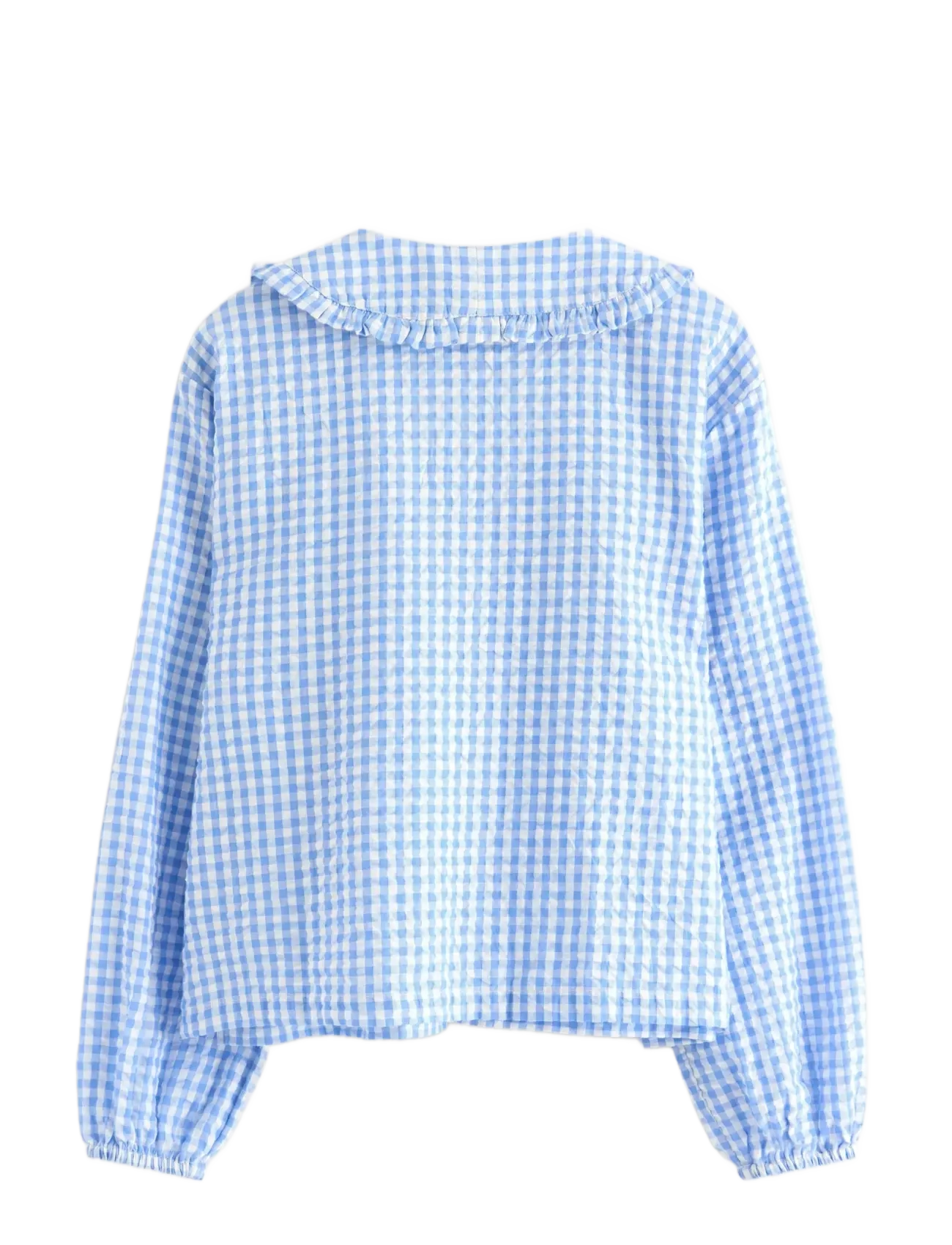 Lindex - Pyjama shirt in seersucker - overdele - light blue - 2