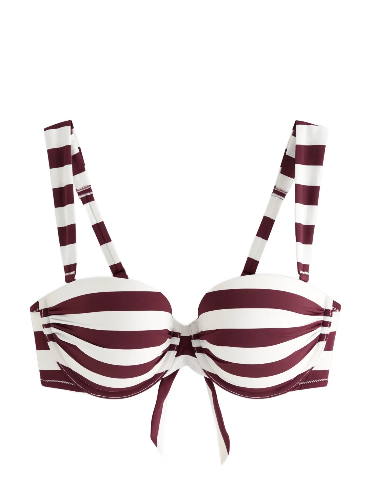 Lindex Balconette bikini bra - Swimwear - DARK DUSTY RED / burgundy