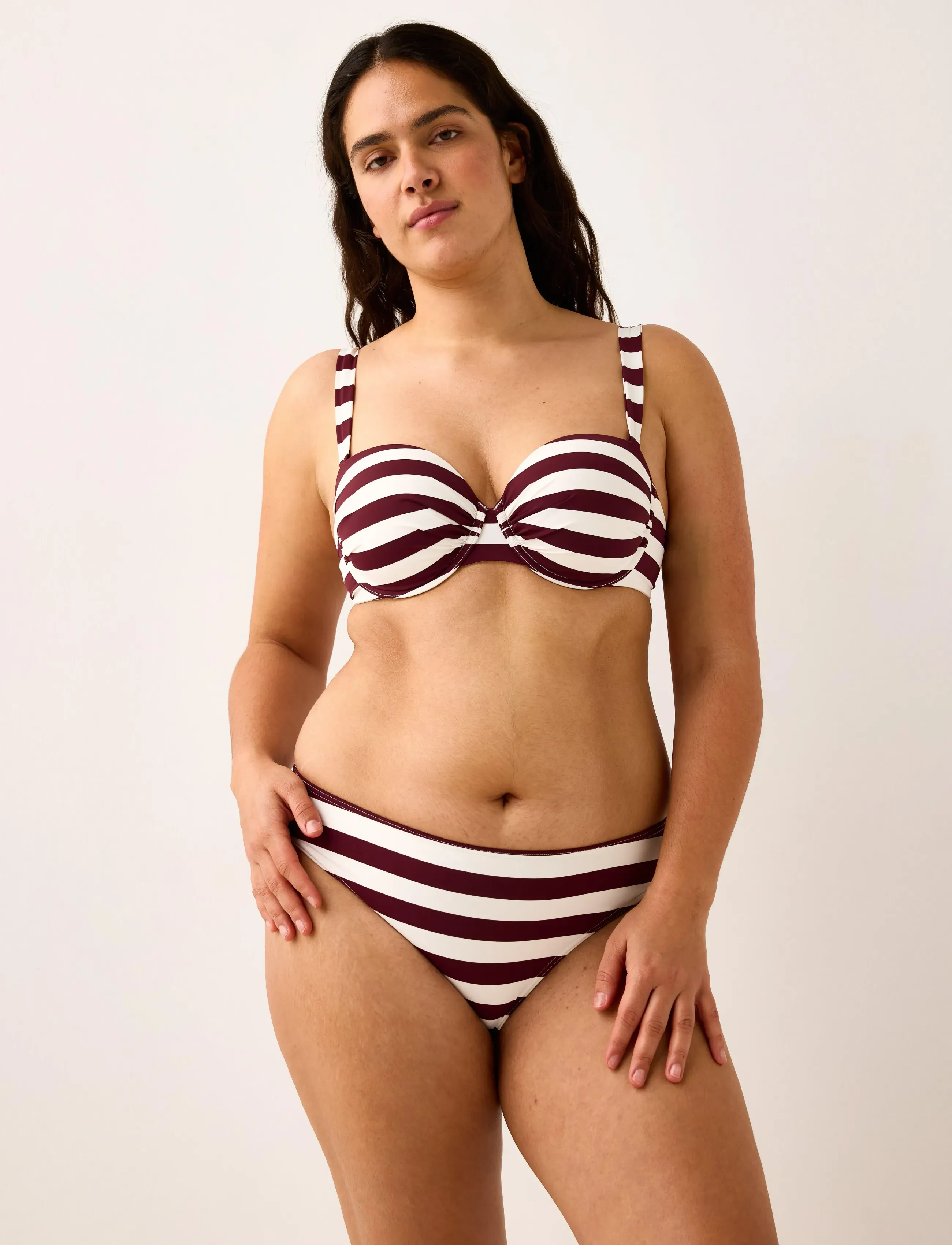 Lindex Balconette bikini bra - Badmode - DARK DUSTY RED / burgundy