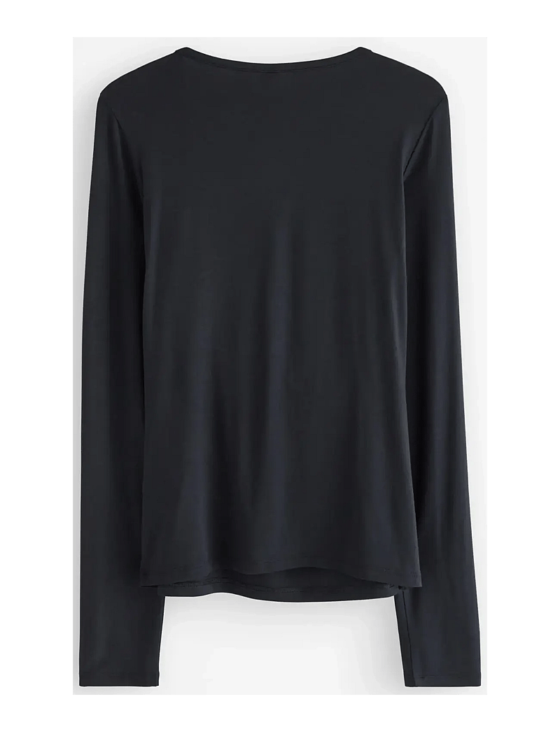 Lindex - Long-sleeved wrap top - langärmelig - black - 2