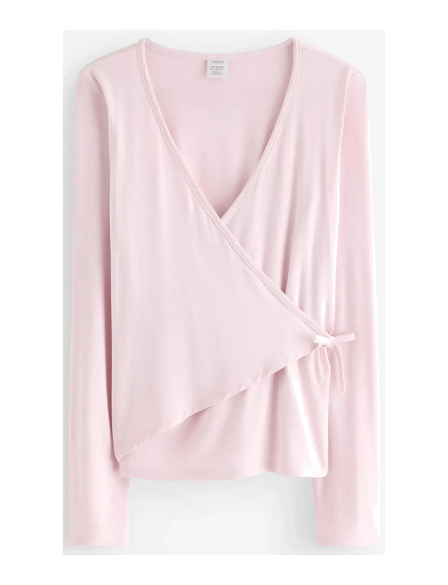 Lindex - Long-sleeved wrap top - langärmelig - light pink - 1