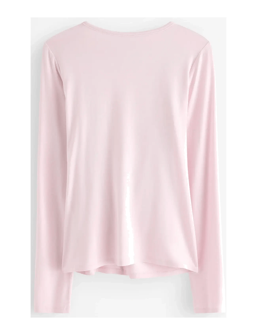 Lindex - Long-sleeved wrap top - langärmelig - light pink - 2