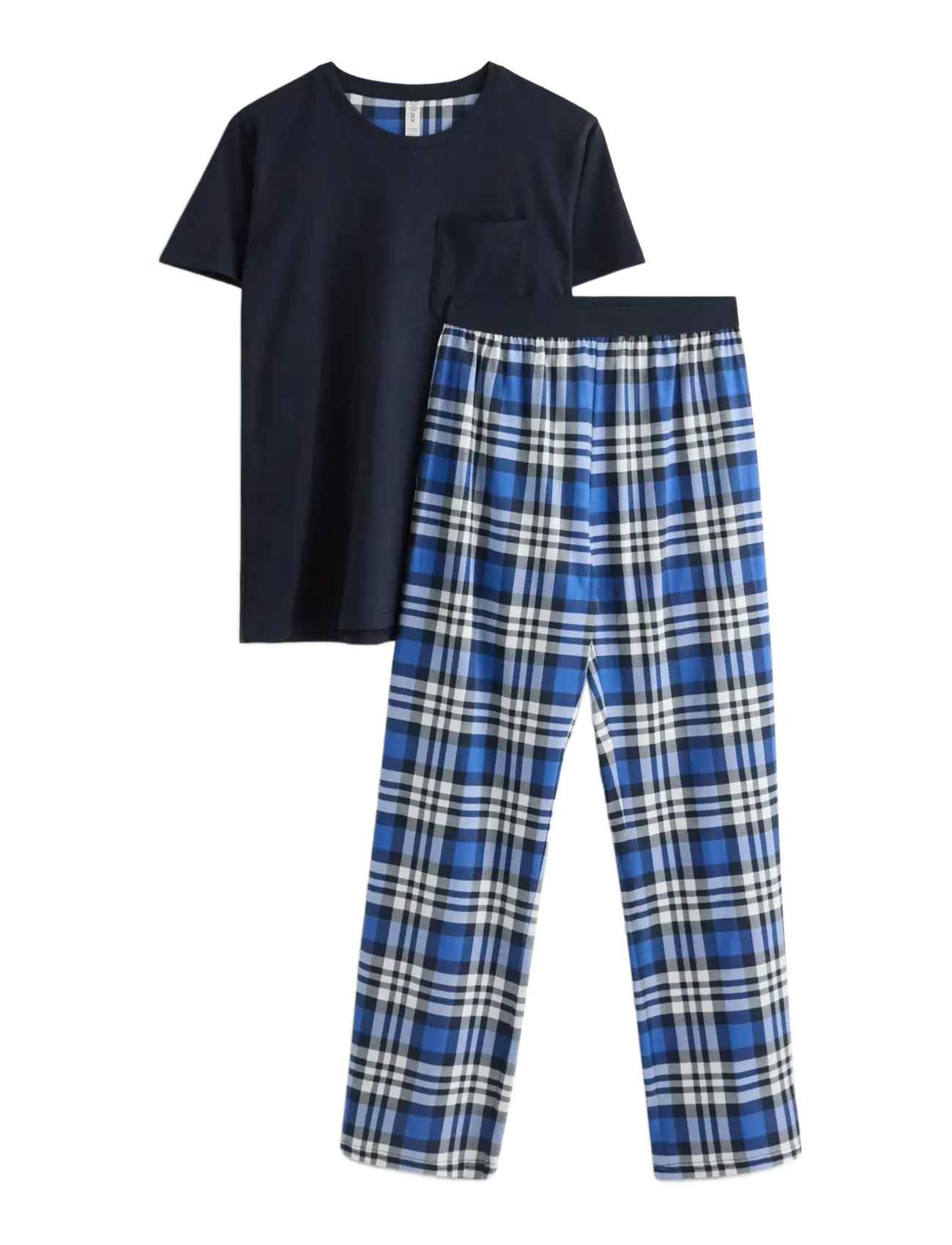 Lindex - Pyjamas set check trs - dark navy - 1