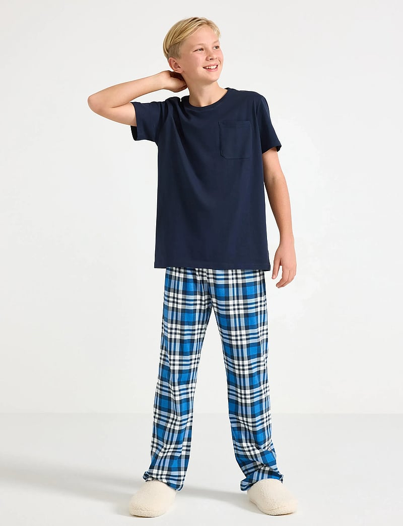 Lindex - Pyjamas set check trs - sets - dark navy - 0