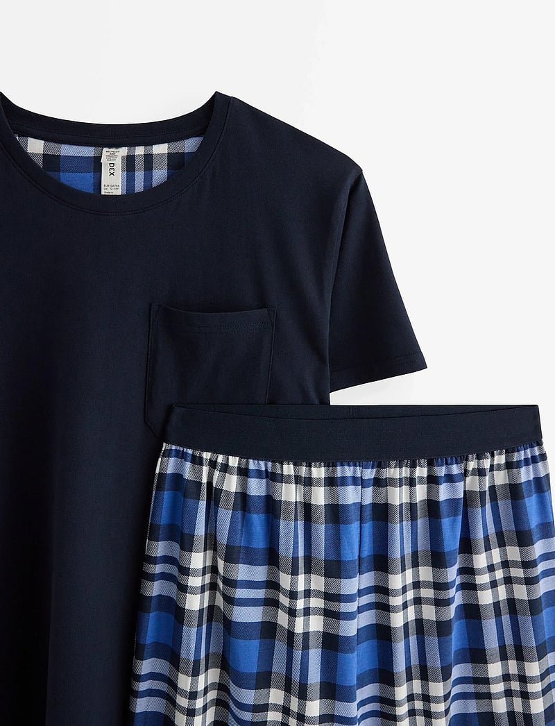 Lindex - Pyjamas set check trs - sets - dark navy - 5