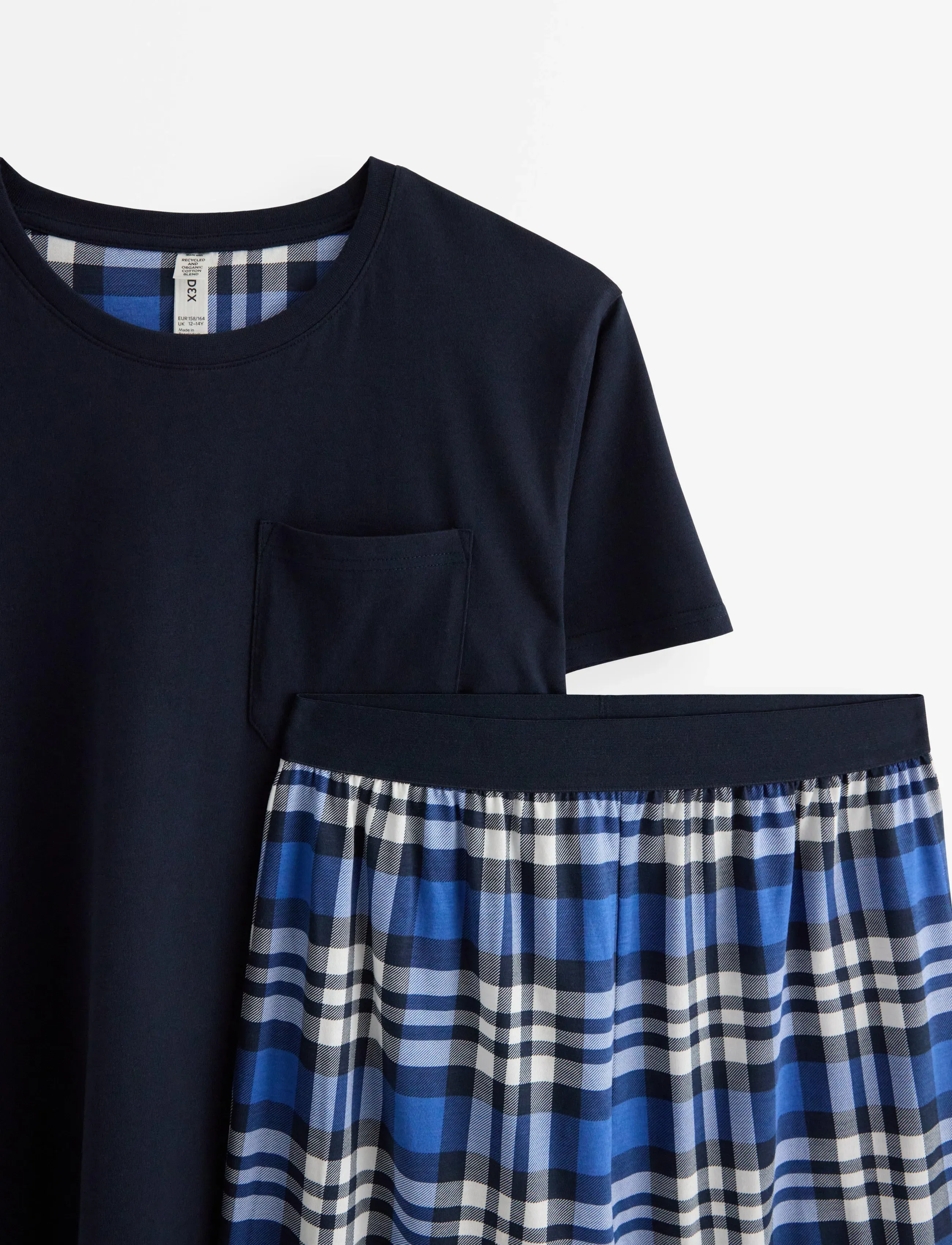 Lindex - Pyjamas set check trs - dark navy - 5