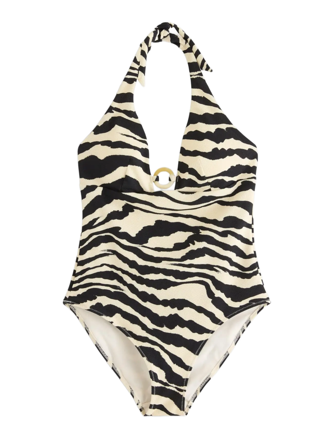 LINDEX Badeanzug With Halterneck Cream - XL - Damen