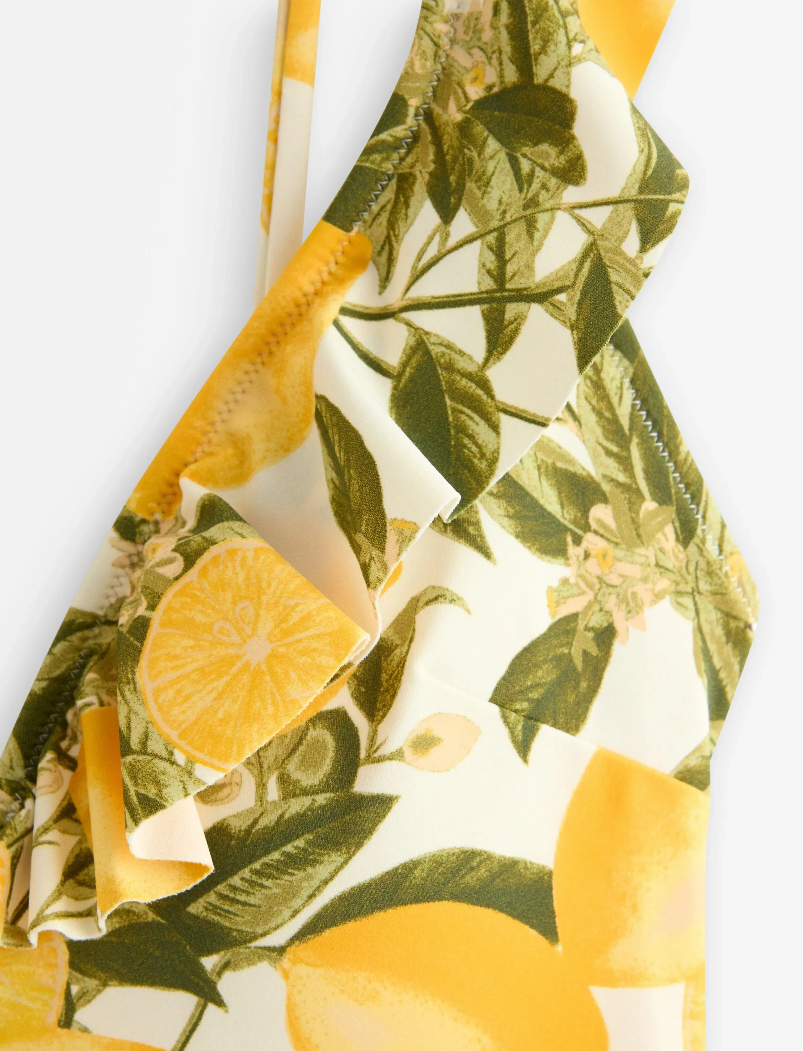 Lindex - Swimsuit with flounce - baddräkter - dark dusty yellow - 5