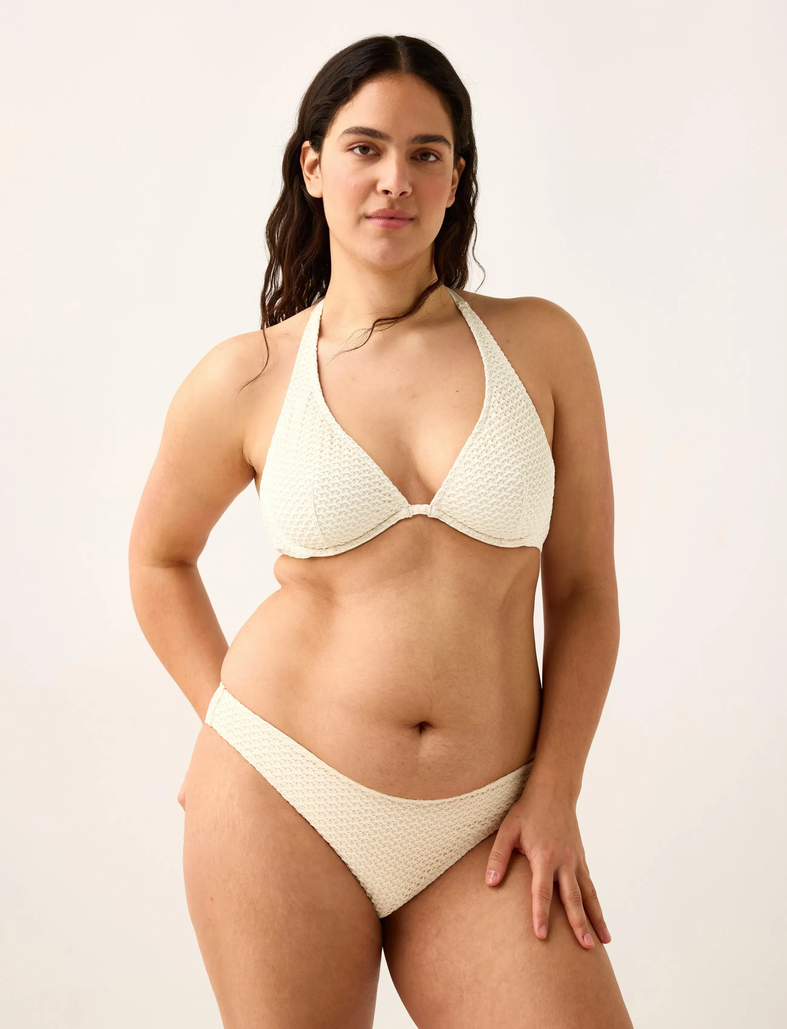 Lindex Brazilian Bikini Bottom, M, Cream, Bikini Underdele > Brazilian Bikinis, Dame