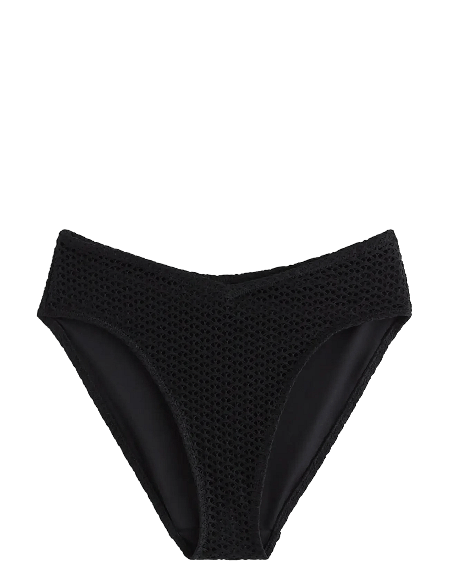 Lindex - Pattern-knit bikini bottom - bikini-slips - black - 1