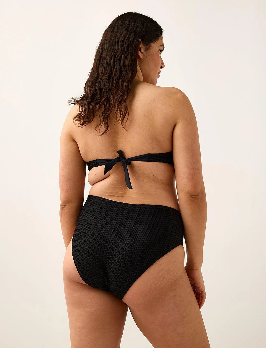 Lindex - Pattern-knit bikini bottom - bikini-slips - black - 3