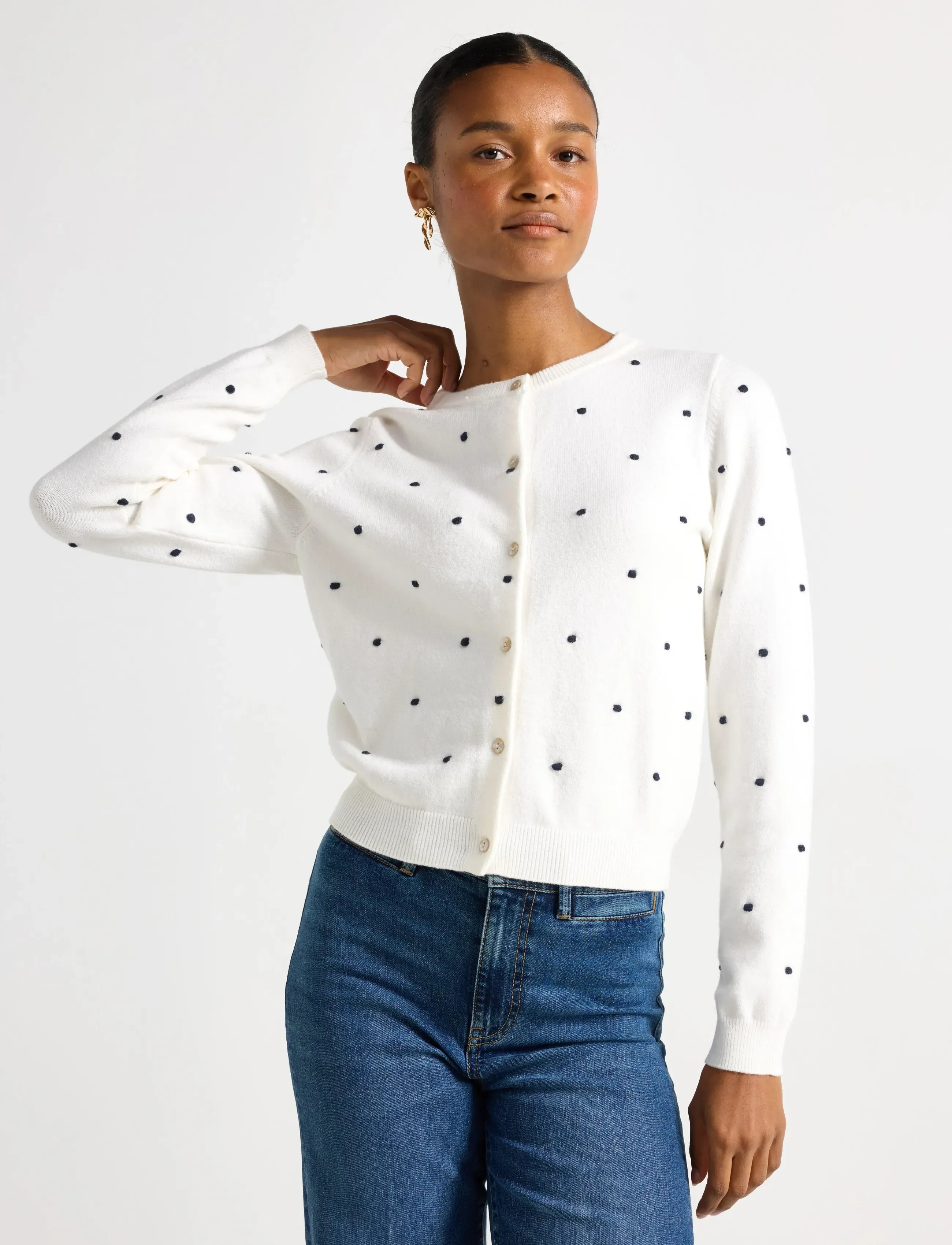Lindex Cardigan Julesett, XXS, Cream, Strik > Cardigans, Dame