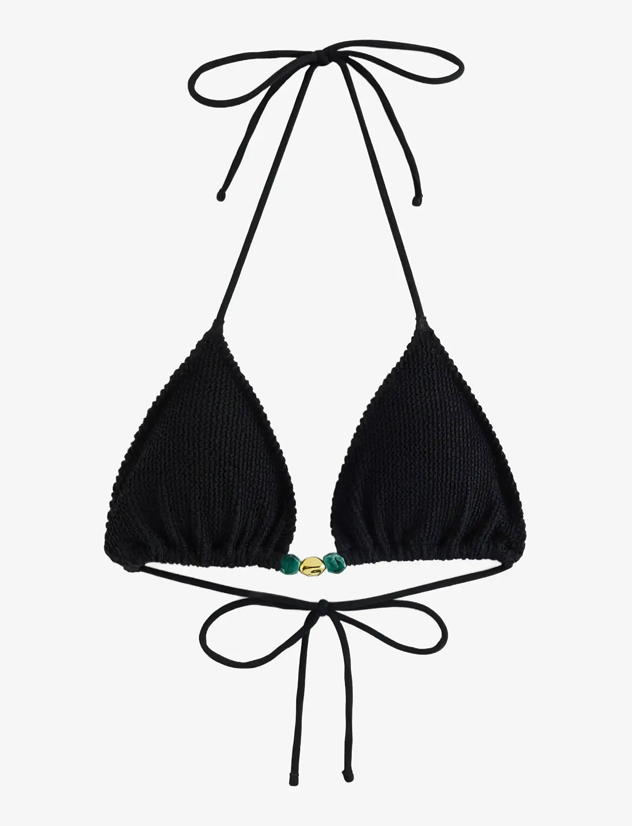 Lindex - Triangle bikini bra - dreieck-bikini-oberteile - black - 1