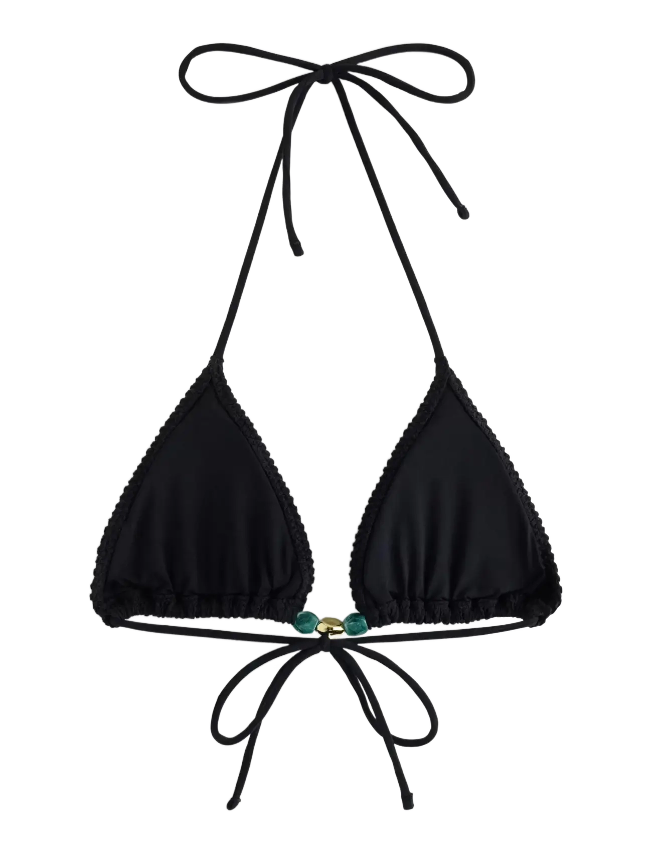Lindex - Triangle bikini bra - triangle bikinis - black - 2