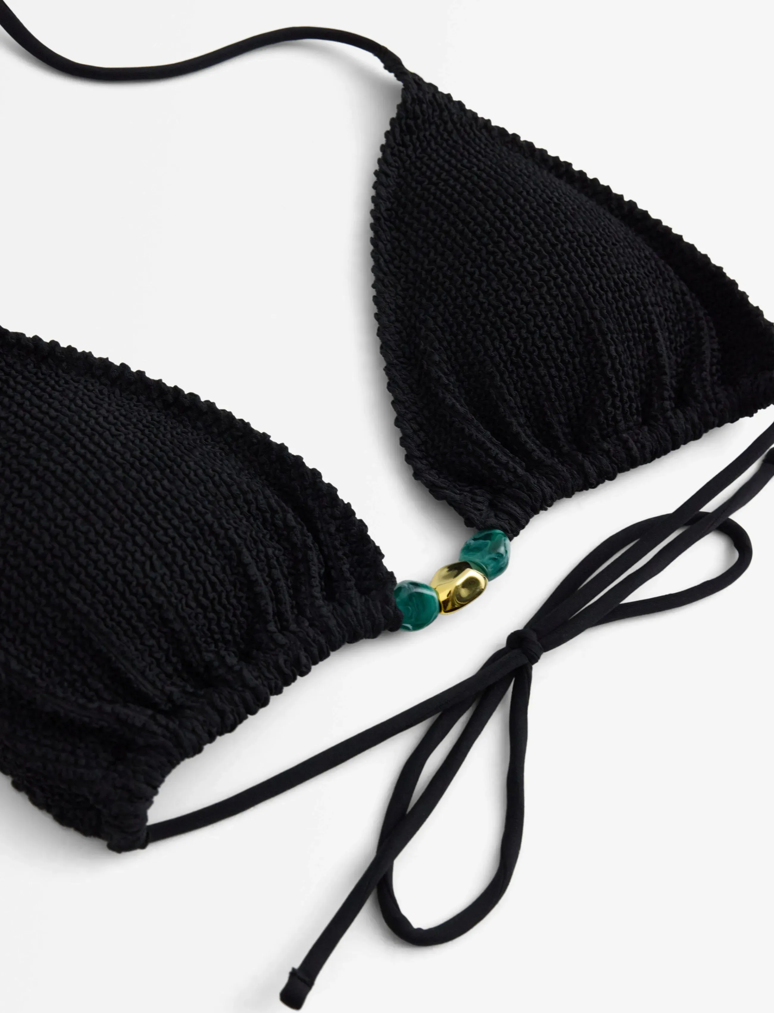 Lindex - Triangle bikini bra - triangle bikinis - black - 5