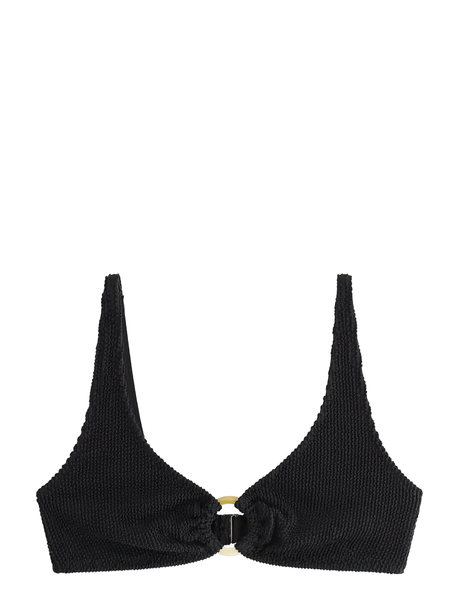 Lindex - Unpadded bikini bra - push-up bikinit - black - 1