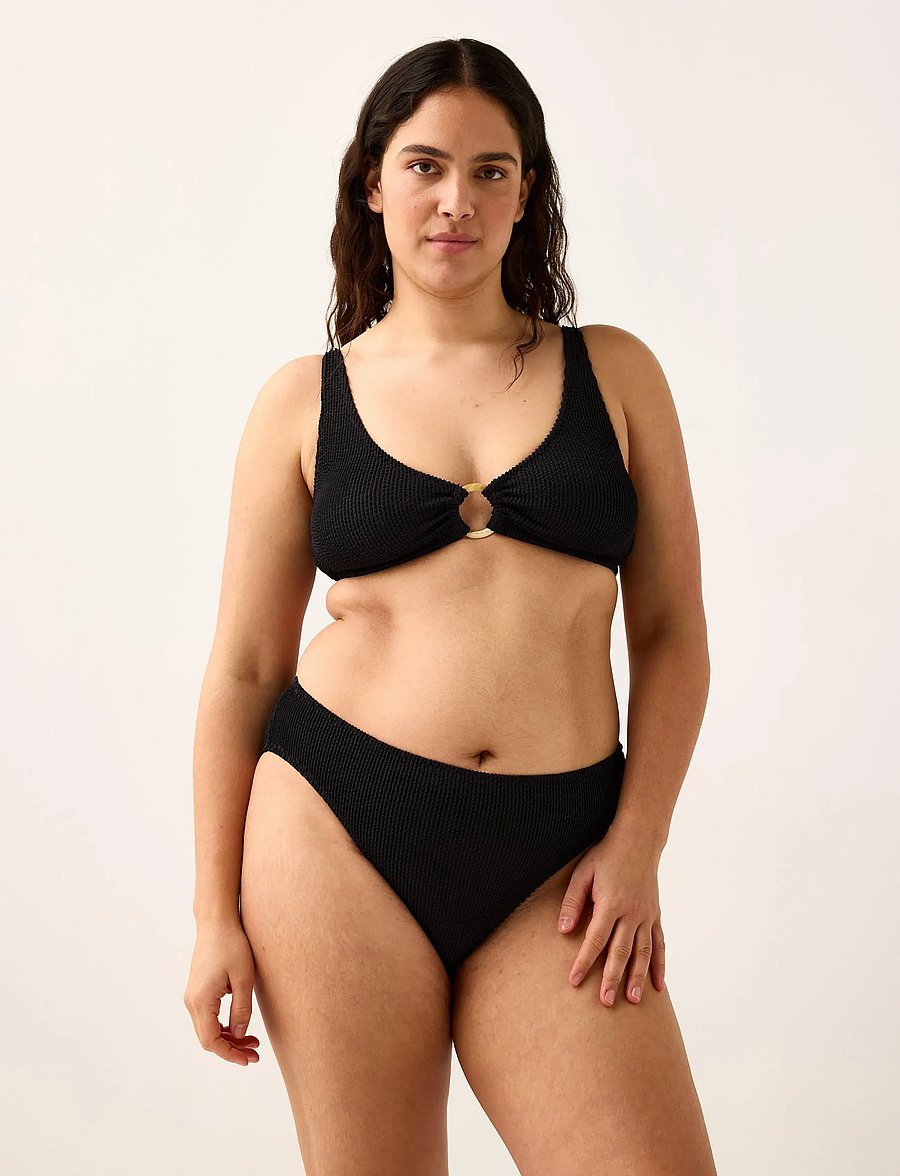 Lindex - Unpadded bikini bra - push-up bikinit - black - 0