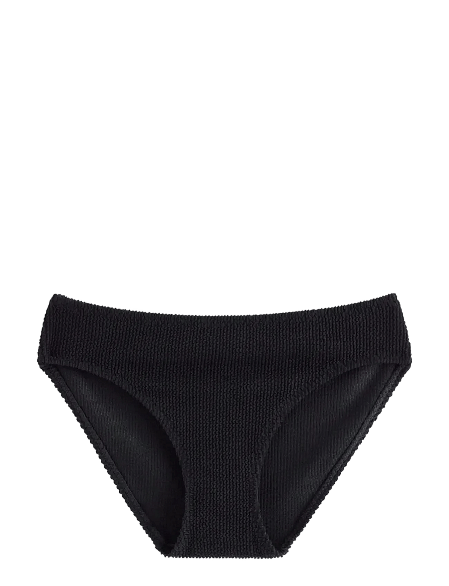 Lindex - Crinkled bikini bottom - bikinibriefs - black - 1