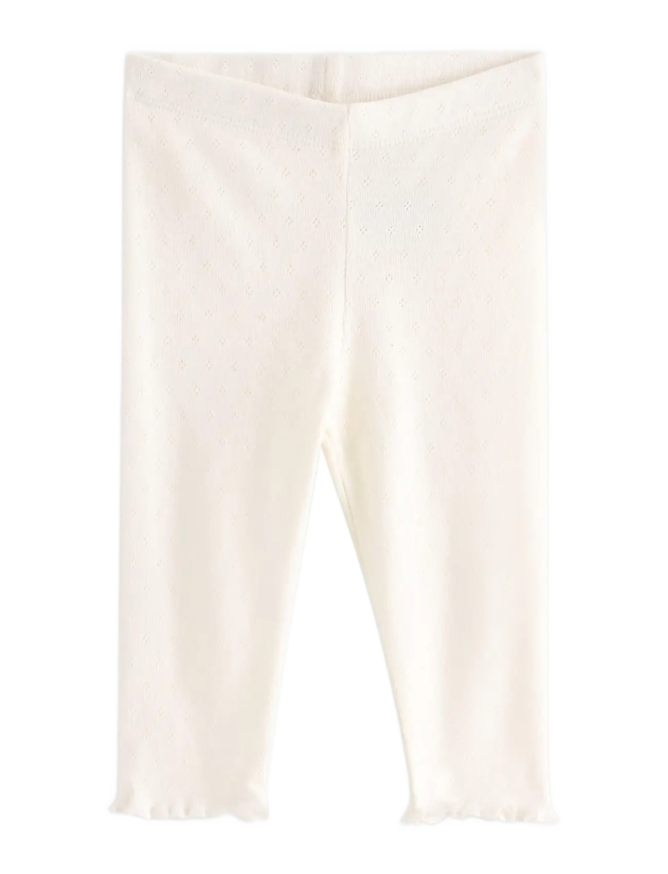 Lindex Leggings in pointelle with frills - Underdele - LIGHT DUSTY WHITE / cream