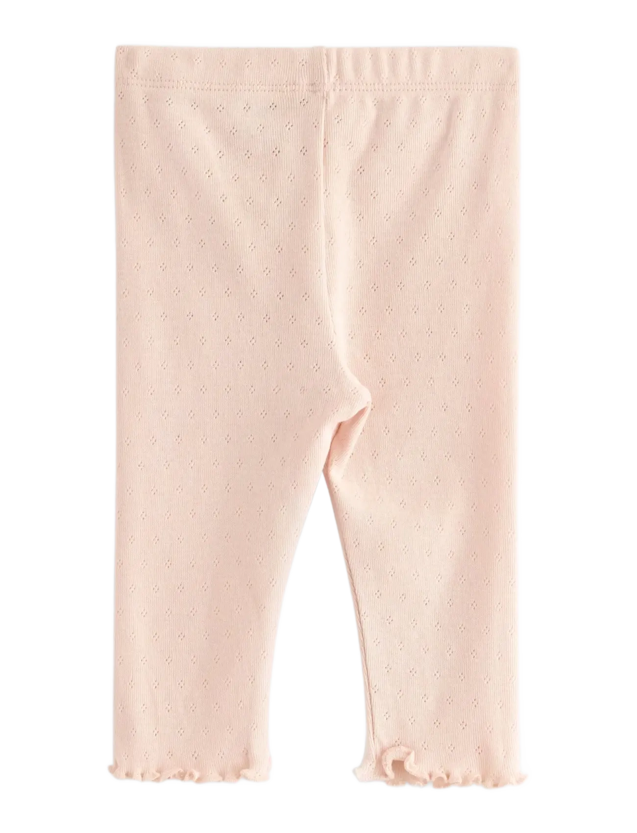 Lindex - Leggings in pointelle with frills - leggings - light pink - 1