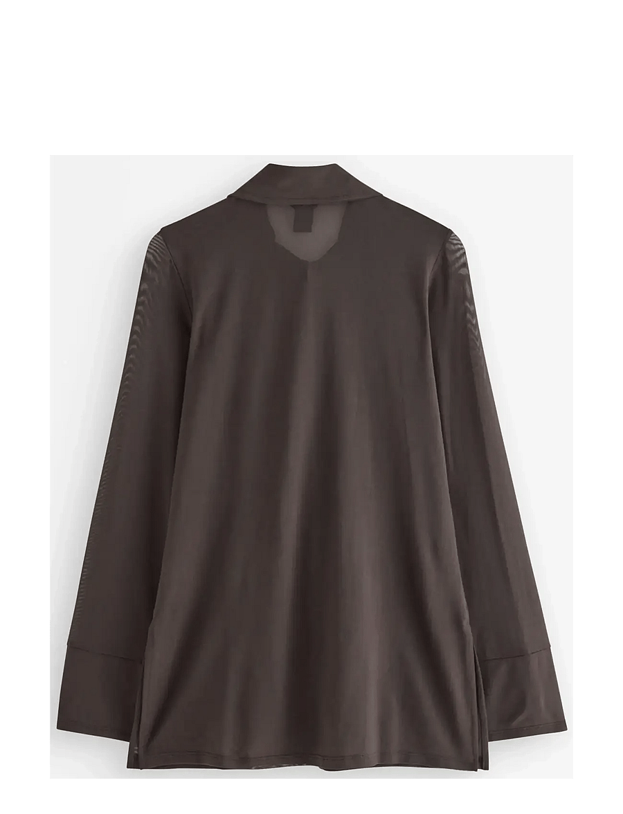Lindex - Shirt Long Moira - langärmlige hemden - dark brown - 2