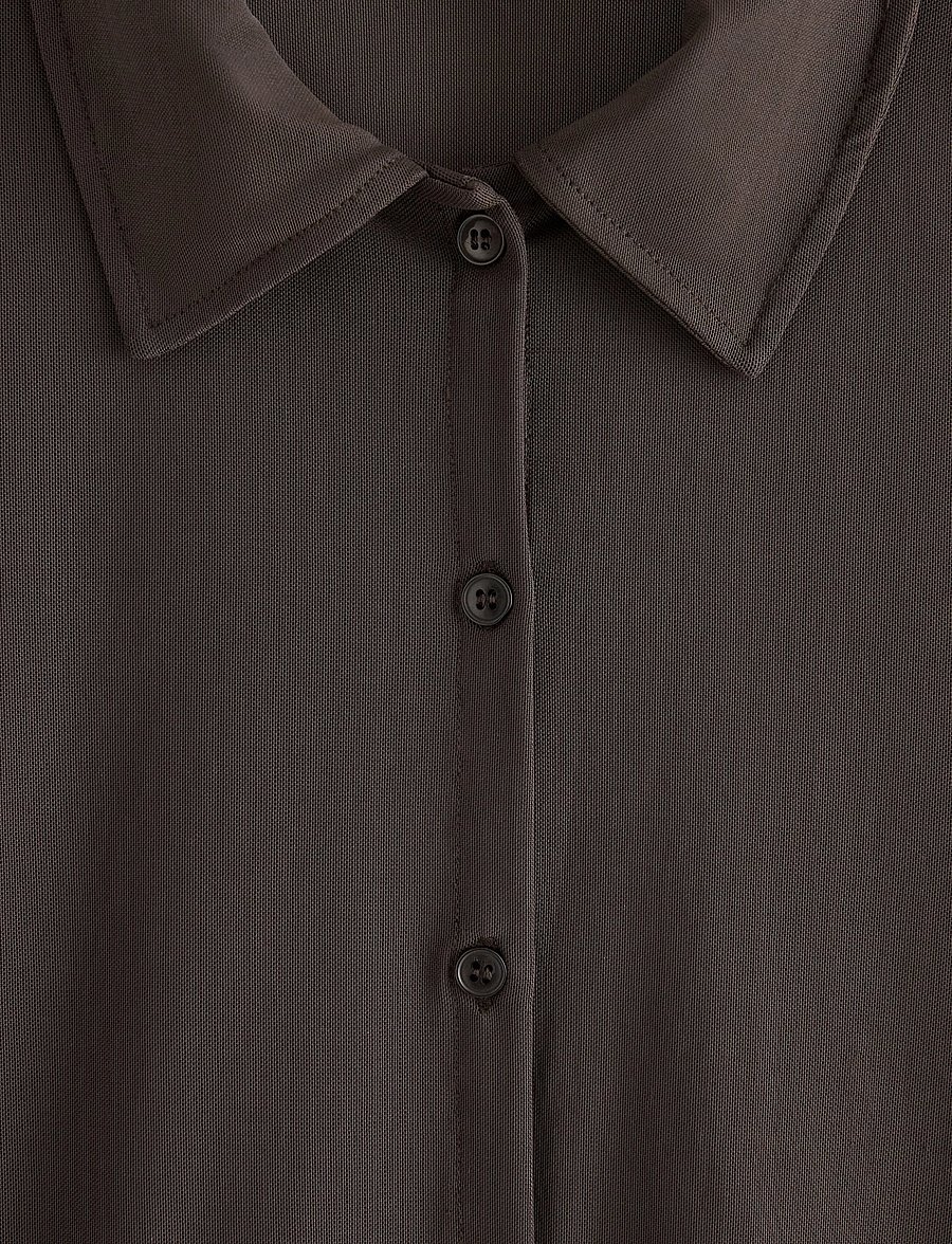 Lindex - Shirt Long Moira - langärmlige hemden - dark brown - 5