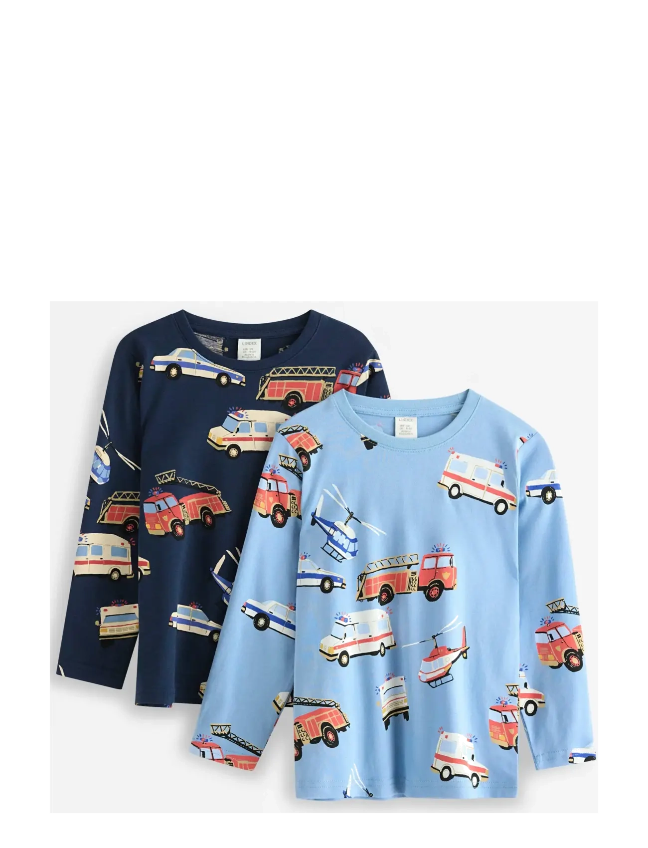 Lindex 2-pack long-sleeved top - Baby 44-92 - DARK BLUE / navy