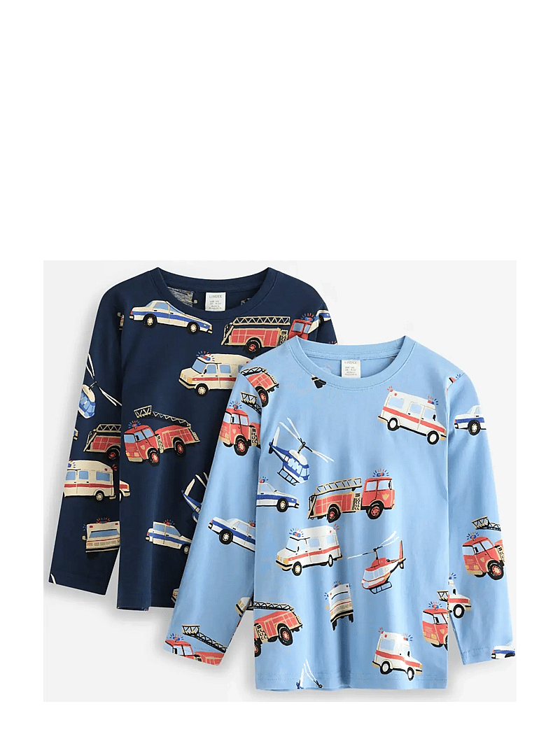 Lindex - 2-pack long-sleeved top - pikkade varrukatega t-särgid - dark blue - 1
