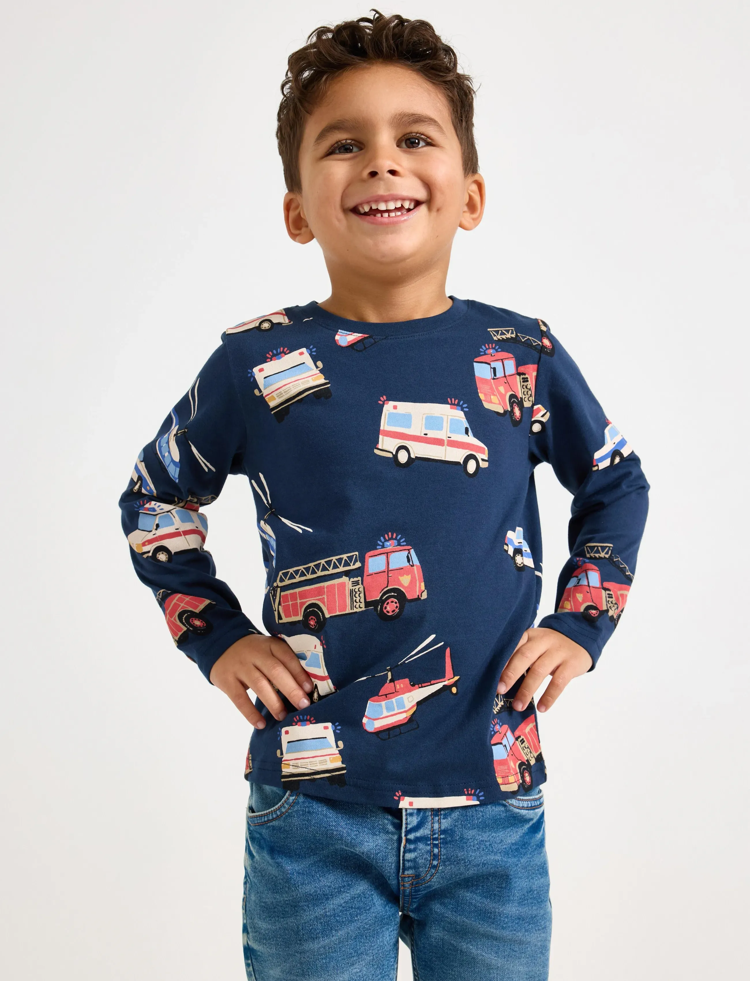 Lindex 2-pack long-sleeved top - Pitkähihaiset t-paidat - DARK BLUE / navy