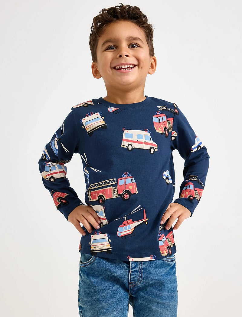 Lindex - 2-pack long-sleeved top - pikkade varrukatega t-särgid - dark blue - 0