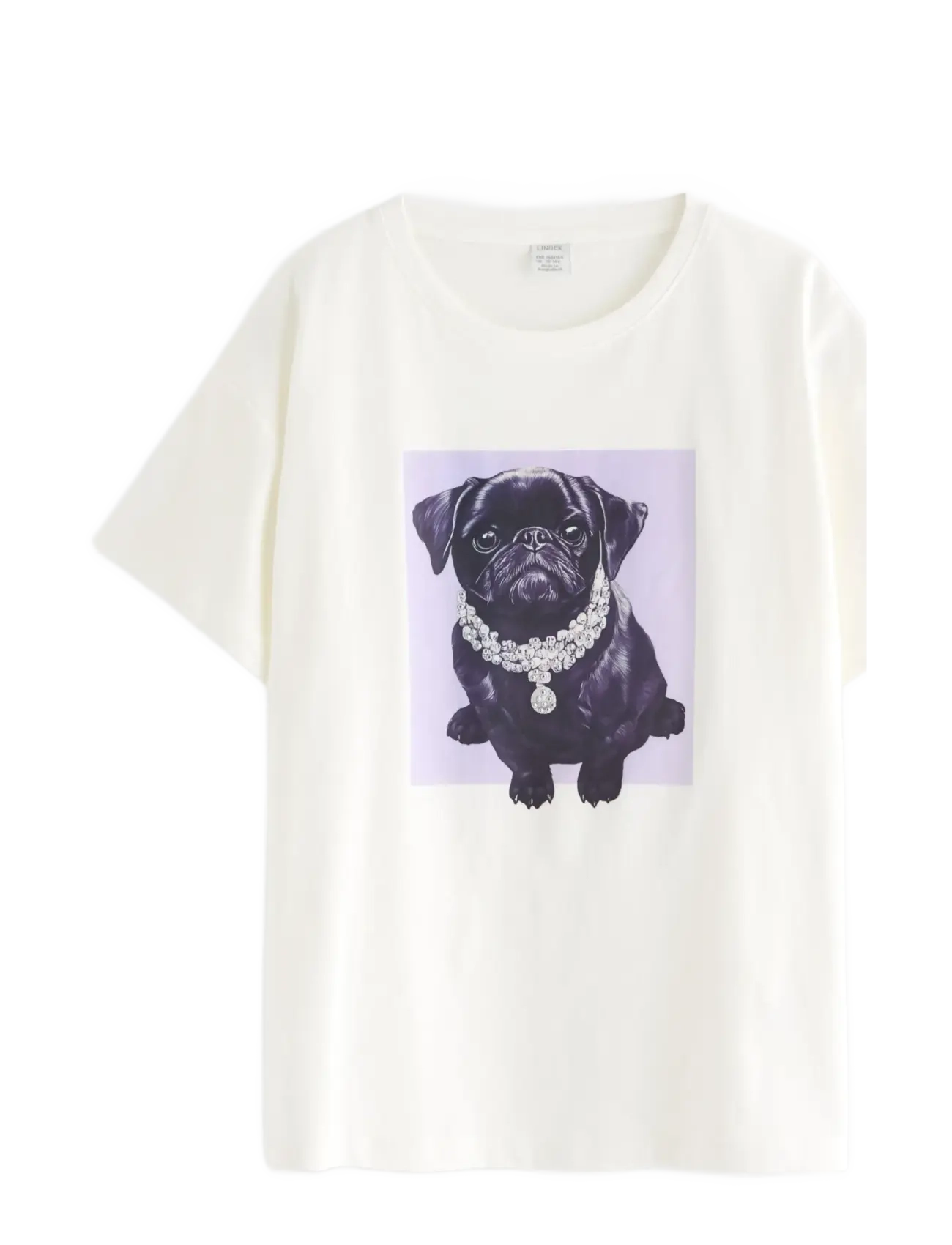 Lindex T-shirt - Lindex - OFF WHITE / cream