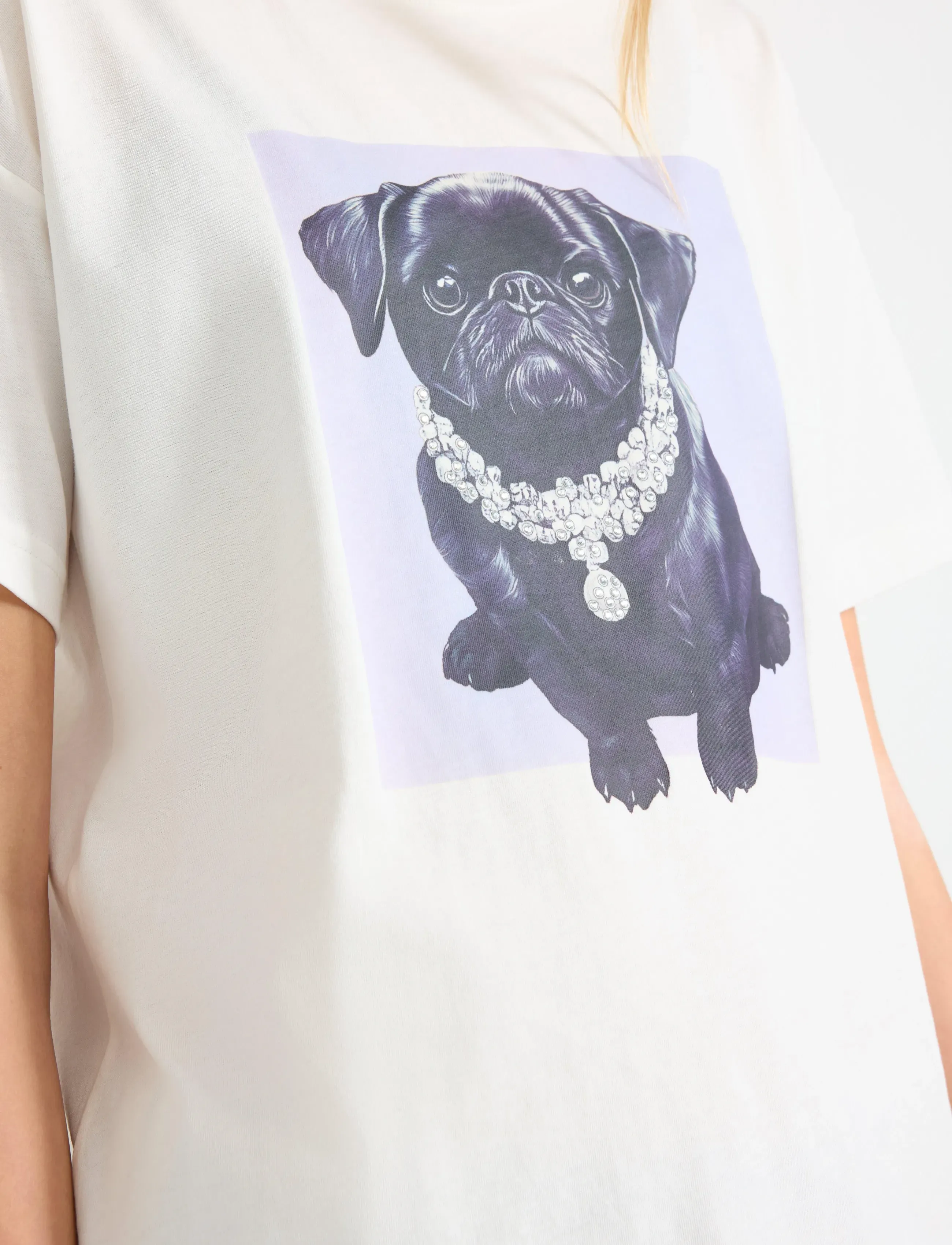 Lindex - T-shirt - marškinėliai trumpomis rankovėmis - off white - 4