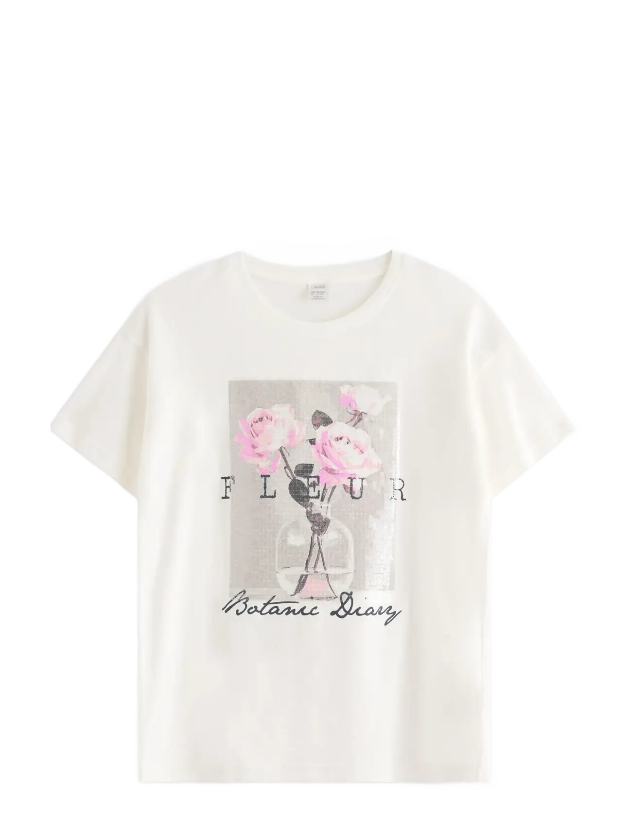 Lindex T-shirt - E-smaspäev - WHITE / cream