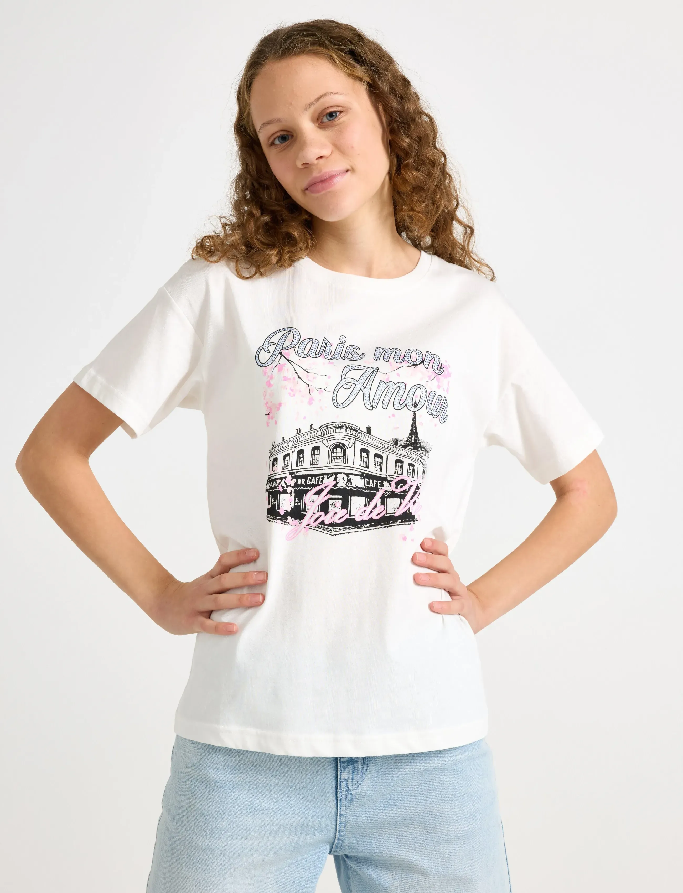 Lindex T-shirt - Lyhythihaiset t-paidat - WHITE / white