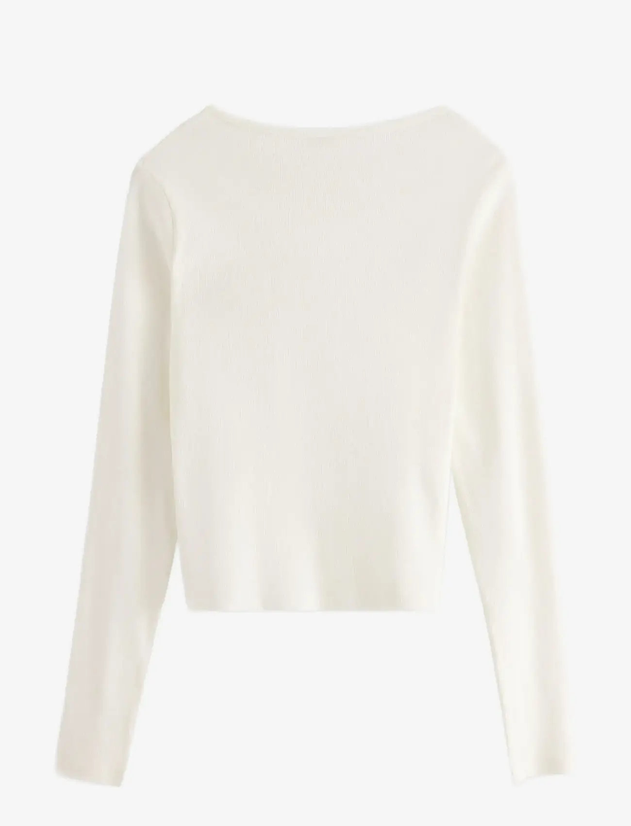 Lindex - Top with lacing - langærmede t-shirts - off white - 2