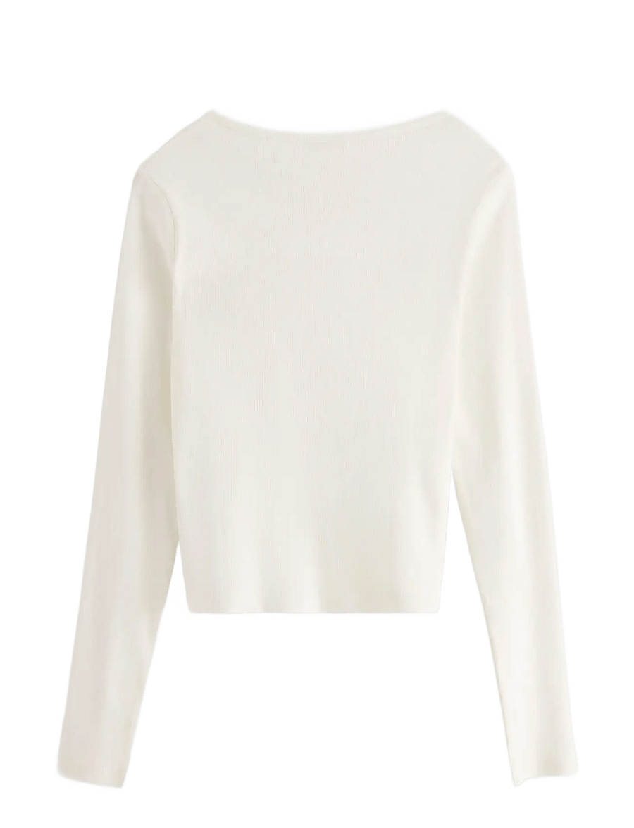 Lindex - Top with lacing - pikkade varrukatega t-särgid - off white - 2